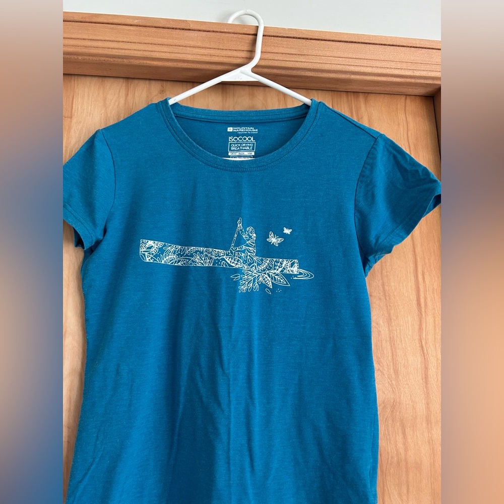 Mountain Warehouse US6 Medium Women’s Blue Canoe T-shirt